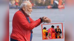 PM Modi at Mahakumbh Video : महाकुंभमध्ये पंतप्रधान नरेंद्र मोदी; पवित्र त्रिवेणी संगमावर महास्नान