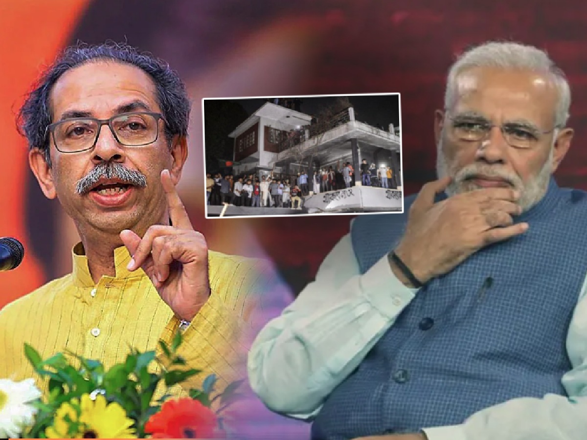 ...आणि हे म्हणे हिंदूंचे रक्षक; ठाकरेंच्या शिवसेनेकडून थेट मोदींचा उल्लेख करत हल्लाबोल ...आणि हे म्हणे हिंदूंचे रक्षक; ठाकरेंच्या शिवसेनेकडून थेट मोदींचा उल्लेख करत हल्लाबोल