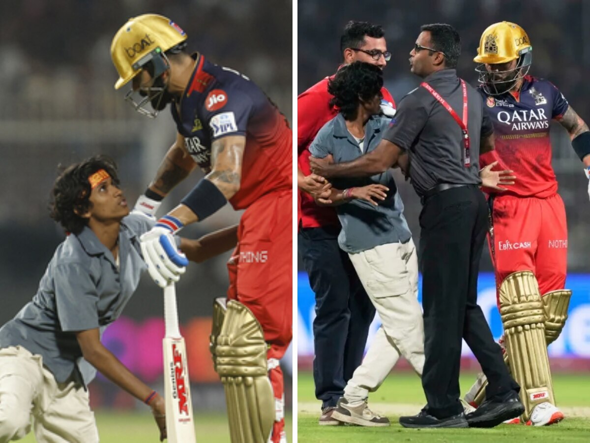 IPL 2025 virat kohli fan enters stadium to meet him during KKR vs RCB ...