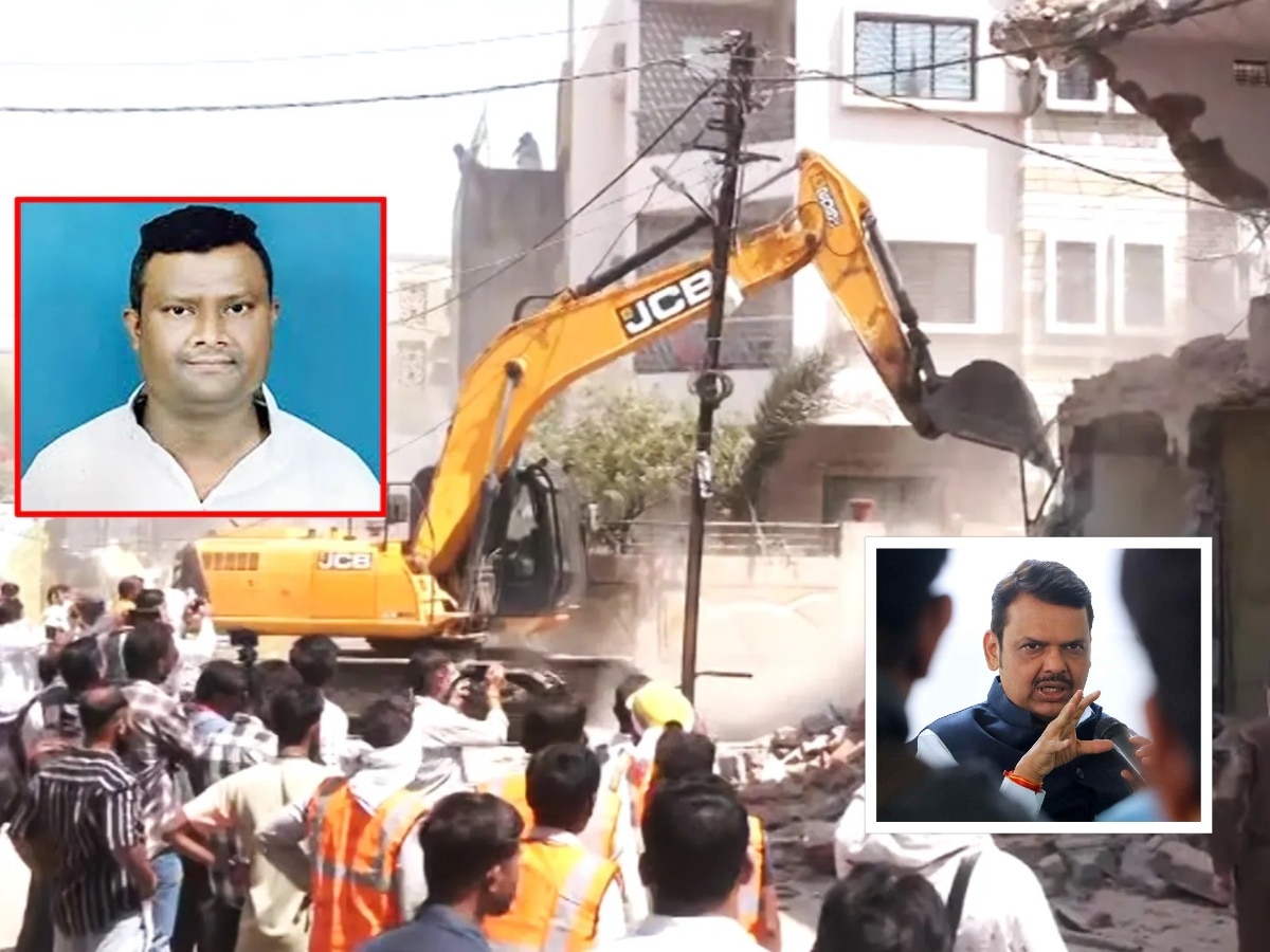 CM फडणवीसांच्या बुलडोझर पॅटर्नची चर्चा, नागपूर हिंसाचारातील आरोपीच्या घरावर हातोडा