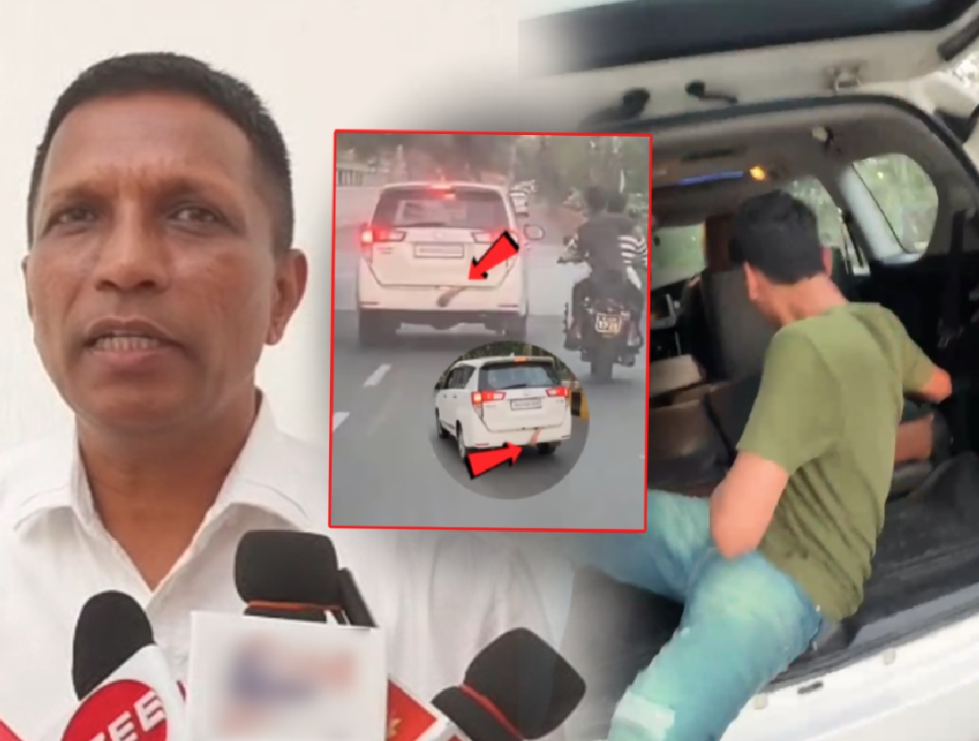 धावत्या इनोव्हाच्या डिक्कीतून लटकणाऱ्या हाताचं रहस्य उलगडलं; कार जप्त, चौघांची चौकशी अन्... धावत्या इनोव्हाच्या डिक्कीतून लटकणाऱ्या हाताचं रहस्य उलगडलं; कार जप्त, चौघांची चौकशी अन्...