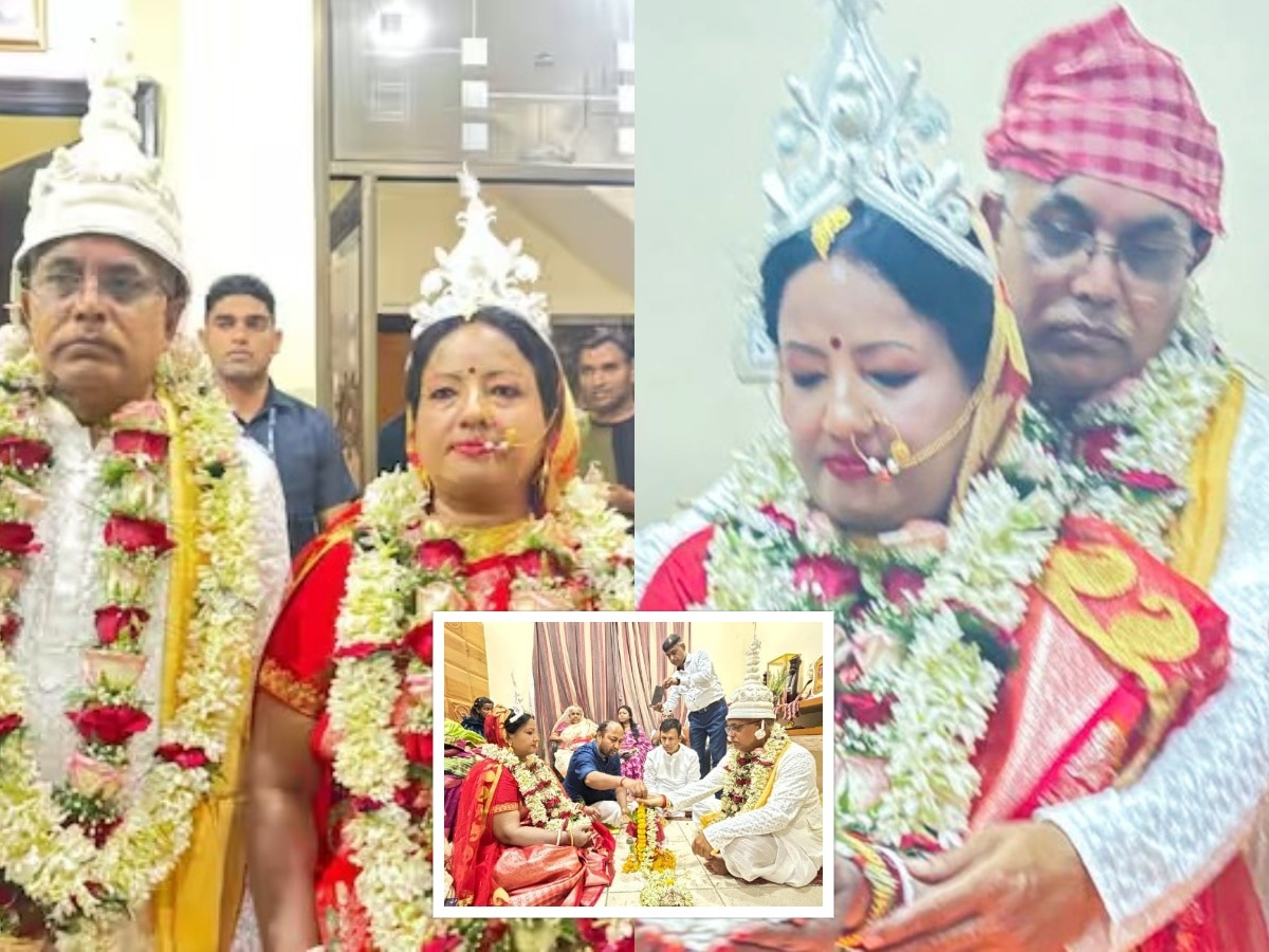 भाजपाचे माजी प्रदेशाध्यक्ष वयाच्या 60 व्या वर्षी अडकले विवाहबंधनात, पक्षातील सहकाऱ्याशीच केलं लग्न, PHOTO व्हायरल