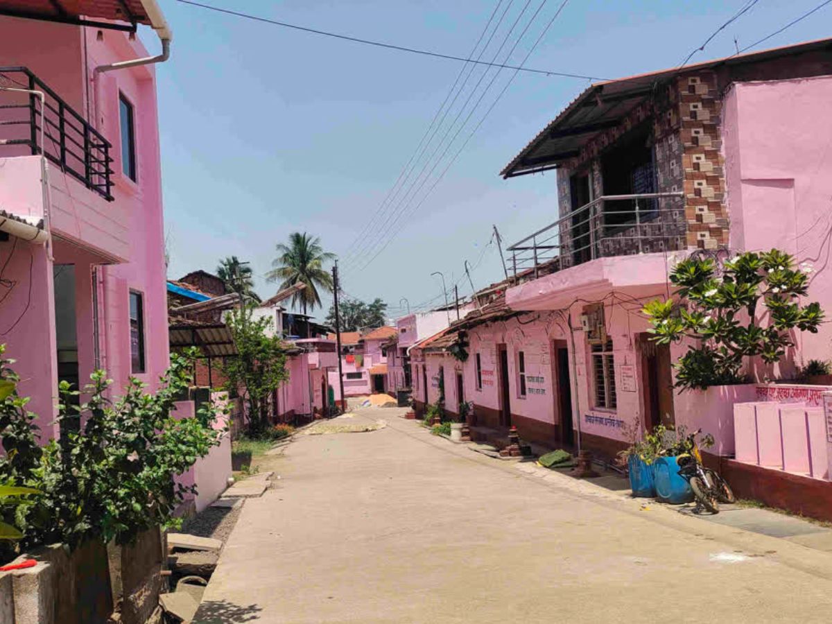 महाराष्ट्रातलं एकमेव गुलाबी गाव; 100% सौर ऊर्जेवर चालणाऱ्या गावाची जगाच्या नकाशात नोंद