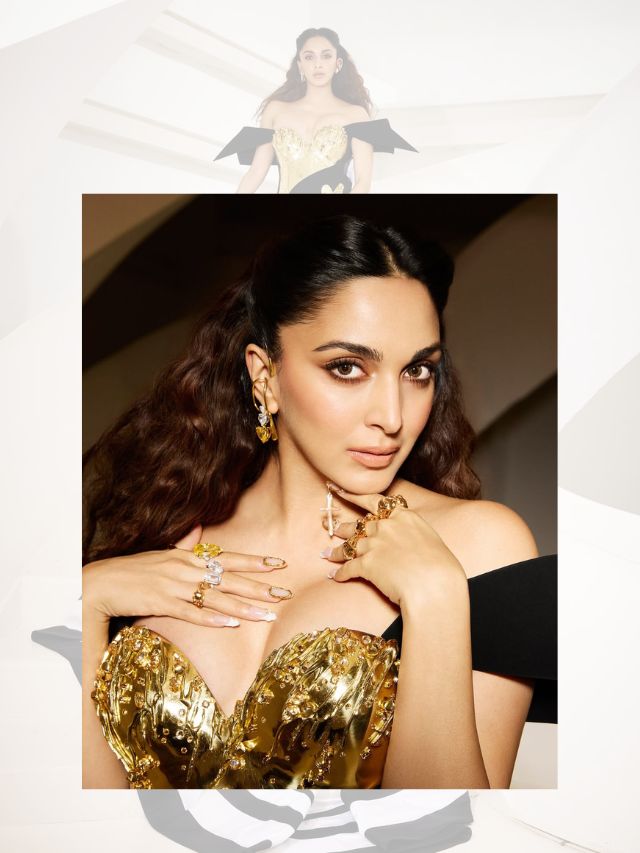Met Gala 2025 Kiara Advani Flaunts Baby Boy Bumb in Golden Breastplate Gown 