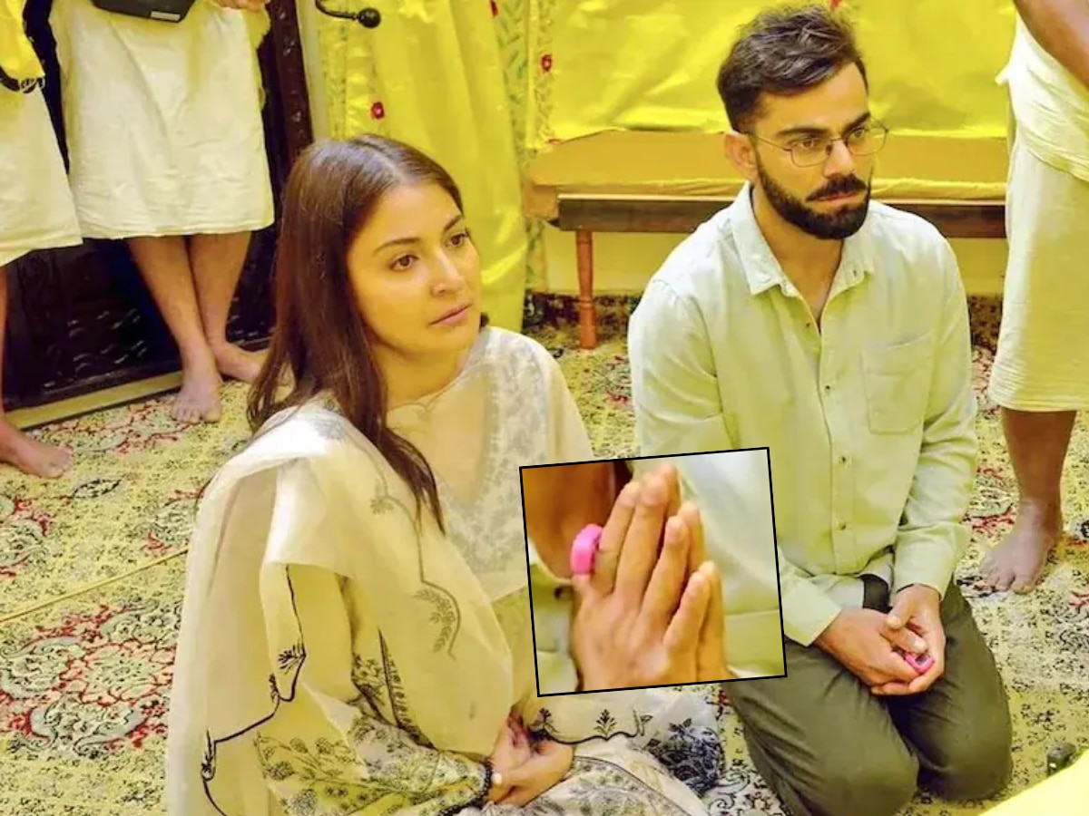 प्रेमानंद महाराजांसमोर बसलेल्या विराट आणि अनुष्का यांच्या हातात नेमकं काय होतं? 'त्या' बटणाची का होतीये चर्चा?