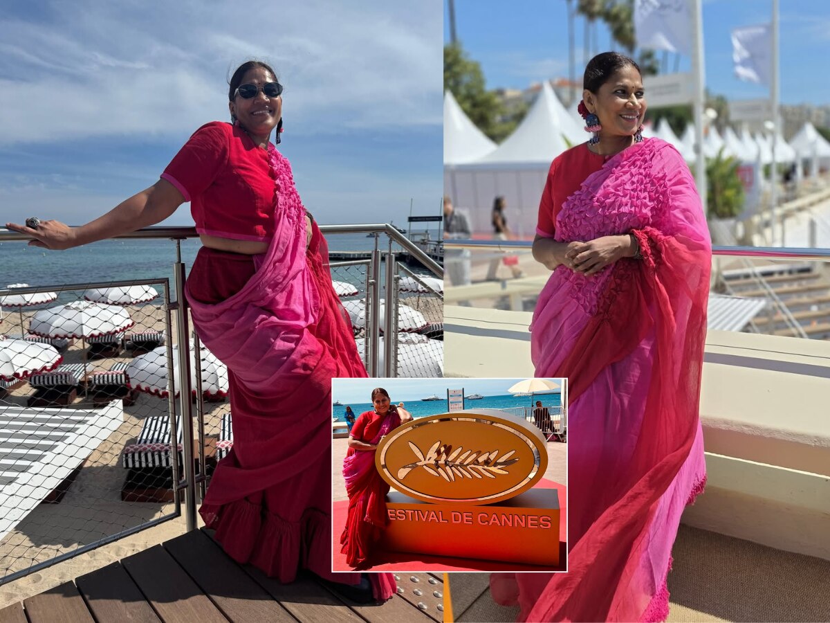 Cannes 2025 : गुलाबी साडी आणि.... छाया कदमची दुसऱ्यांदा 'कान्स' नव्हे, कुटुंब वारी