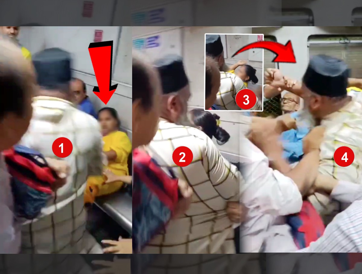 CSMT-अंबरनाथ लोकलच्या जनरल डब्ब्यात पुरुषाकडून महिलेला मारहाण; धक्कादायक Video ने खळबळ