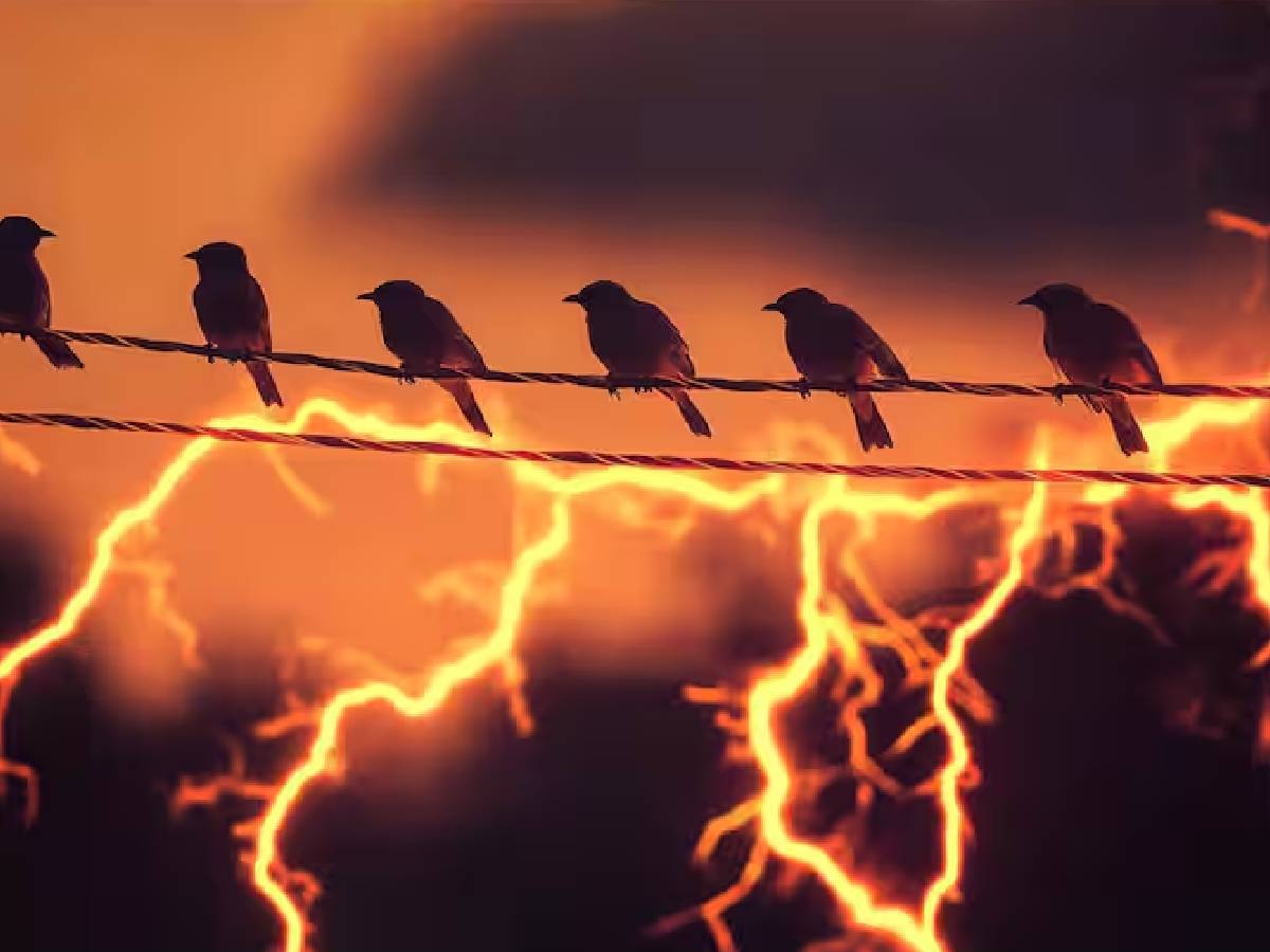 Why do birds not get electrocuted even when they sit on electric wires