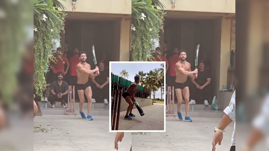 पुढच्या IPL साठी तयार राहा! टायगर श्रॉफने दाखवला जबरदस्त खेळ, चौकार -षटकार पाहून सर्वच थक्क 