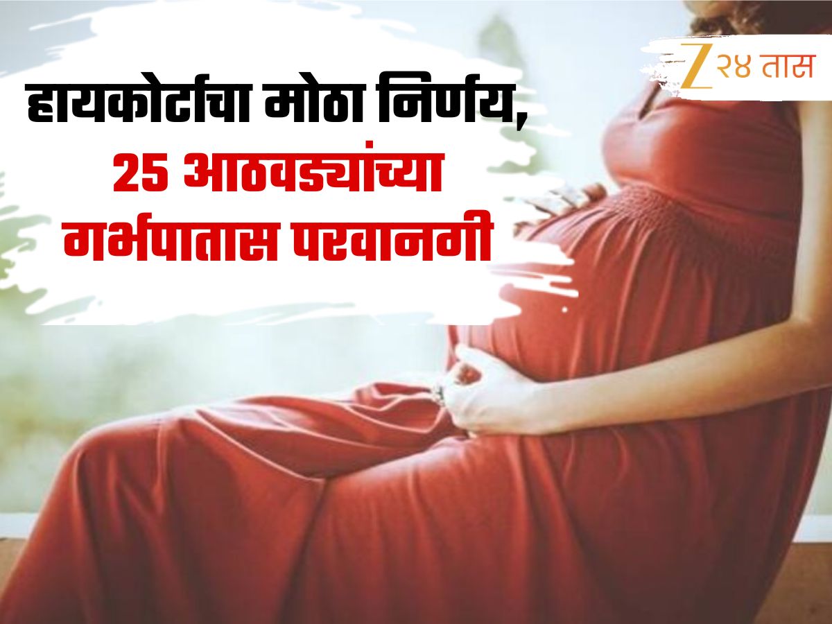 25 आठवड्यांच्या गर्भपातास परवानगी, हायकोर्टाचा मोठा निर्णय; प्रियकराला द्यावे लागणार 1 लाख रुपये
