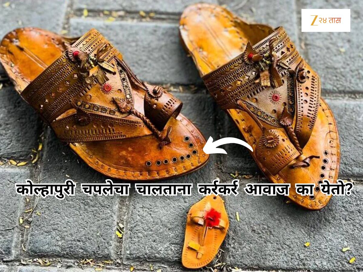कोल्हापुरी चपलेचा चालताना कर्रकर्र आवाज का येतो? 99 टक्के लोकांना उत्तर माहिती नसेल कोल्हापुरी चपलेचा चालताना कर्रकर्र आवाज का येतो? 99 टक्के लोकांना उत्तर माहिती नसेल