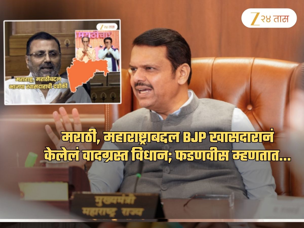 वादग्रस्त विधानं करणाऱ्या BJP खासदारावरुन फडणवीसांची सारवासारव; म्हणाले, ‘त्यांनी सरसकट मराठी माणसाला…’ वादग्रस्त विधानं करणाऱ्या BJP खासदारावरुन फडणवीसांची सारवासारव; म्हणाले, ‘त्यांनी सरसकट मराठी माणसाला…’