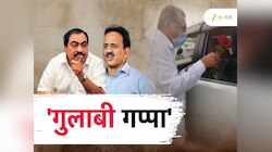 तुमच्या या 'गुलाबी गप्पा' कोणासोबत? महाजनांचा खडसेंना सवाल