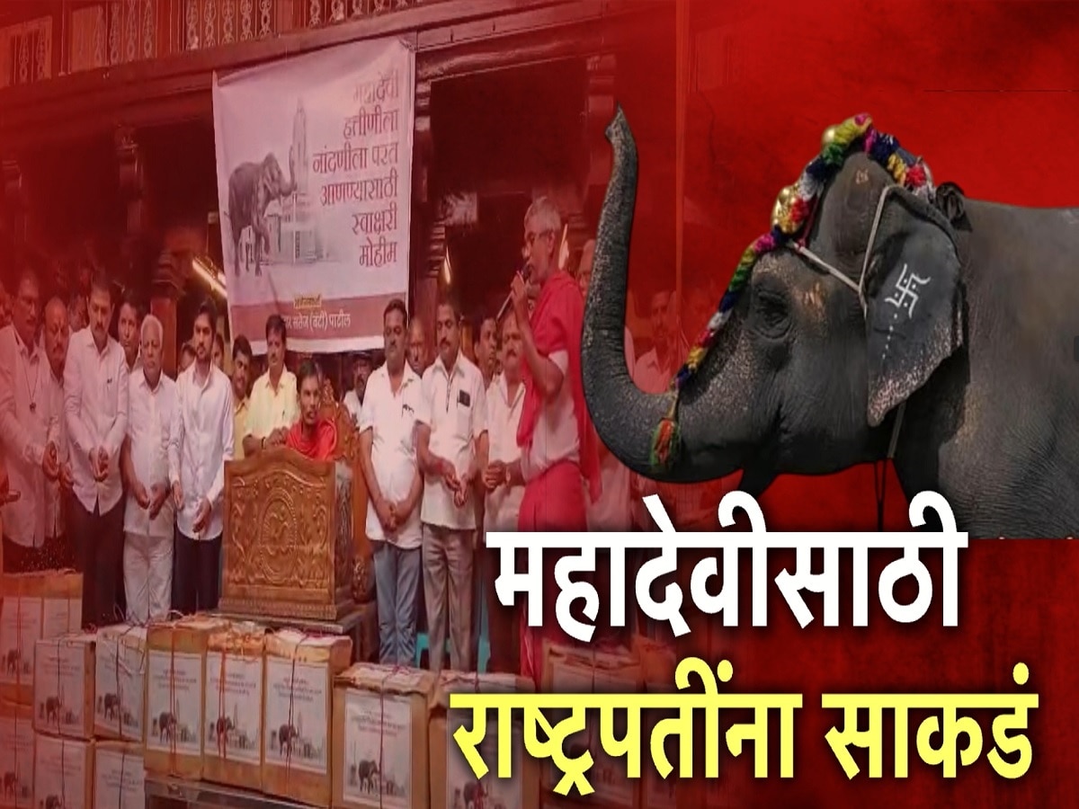 महादेवीसाठी कोल्हापूरकरांचं राष्ट्रपतींना साकडं, कोल्हापूरकरांनी राष्ट्रपतींना पाठवली 2 लाख पत्र