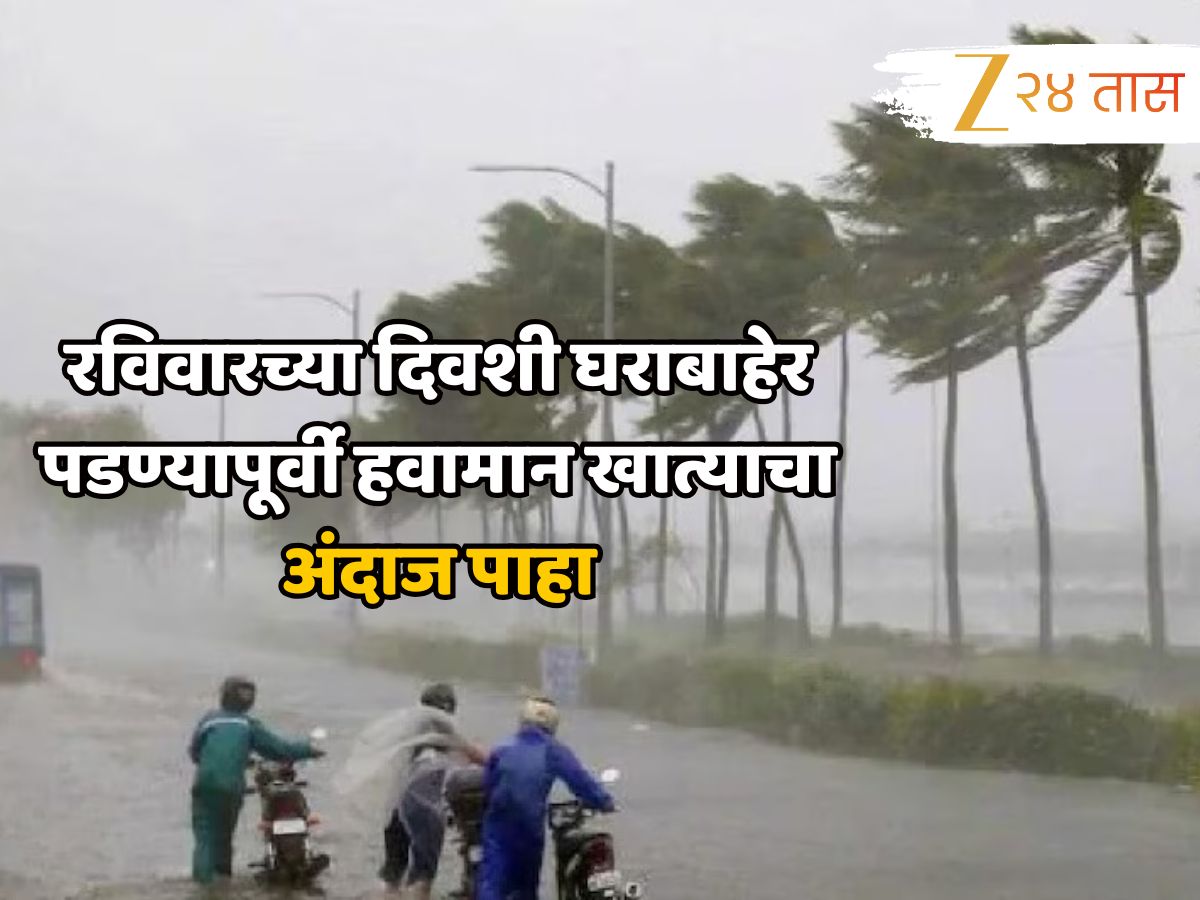 Maharashtra Weather Update: रविवारच्या दिवशी घराबाहेर पडण्यापूर्वी हवामान खात्याचा अंदाज पाहा Maharashtra Weather Update: रविवारच्या दिवशी घराबाहेर पडण्यापूर्वी हवामान खात्याचा अंदाज पाहा