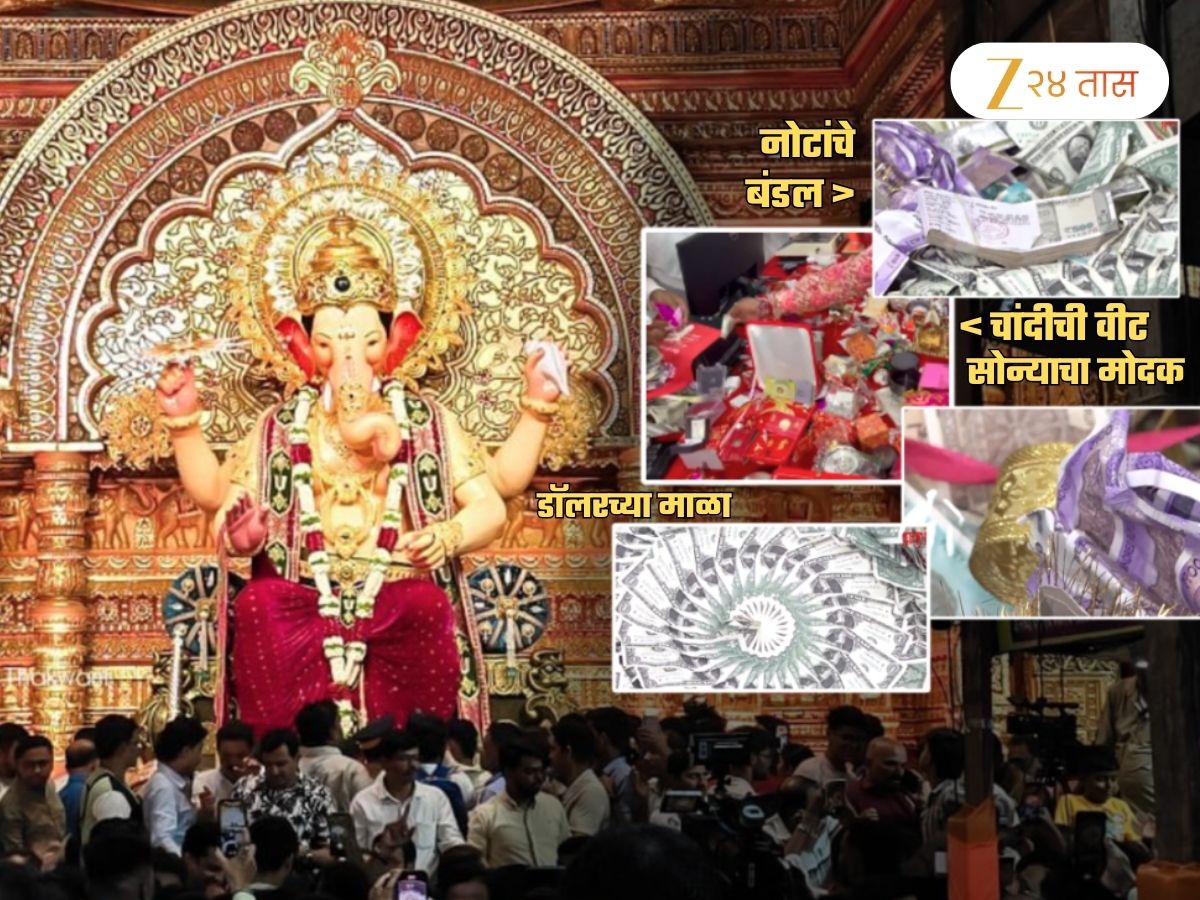 सोन्याचे मोदक, चांदीची वीट, डॉलर्सच्या माळा अन्… ‘लालबागचा राजा’ला Day 1 ला मिळालेल्या दानाचा Video पाहून व्हाल थक्क