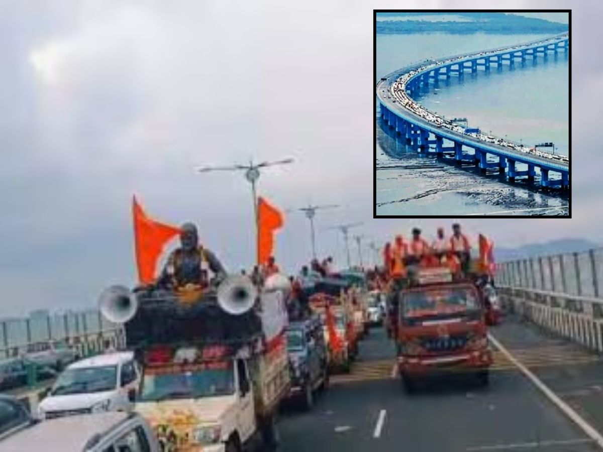 मराठ्यांचे वादळ मुंबईत! अटल सेतूवर शुक्रवारी दोन तासांची वाहतूक कोंडी, मुंबईच्या प्रवेशद्वारांवर जॅम