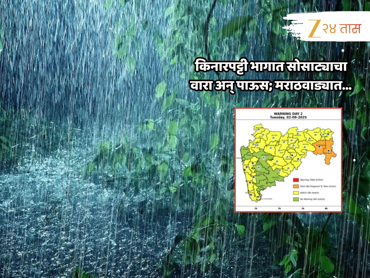 बाप्पाच्या निरोपास पावसाची हजेरी; राज्यात पुन्हा मुसळधार! रायगडसह कोणत्या जिल्ह्यांना सतर्कतेचा इशारा?