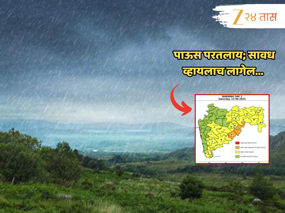 हा परतीचा पाऊस की मुक्काम ठोकलेला? राज्यात पुन:श्च मुसळधार; कुठे पडली चिंतेत भर? हा परतीचा पाऊस की मुक्काम ठोकलेला? राज्यात पुन:श्च मुसळधार; कुठे पडली चिंतेत भर?