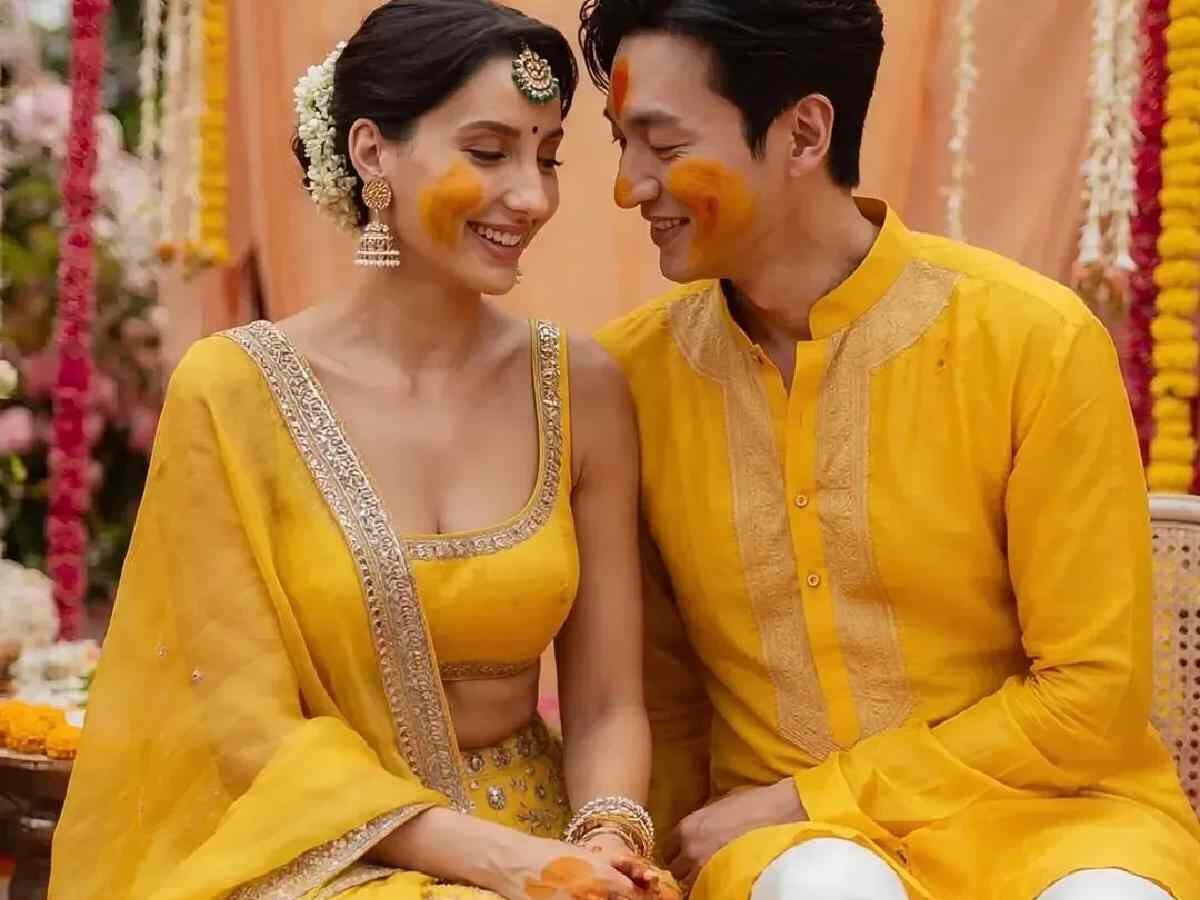 nora fatehi and actor lee min ho fake haldi photos on Social Media ...