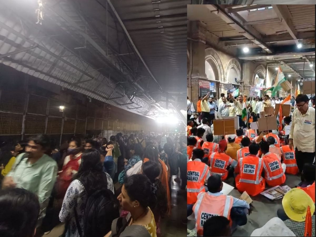मोठी बातमी! CSMT स्थानकांत मोठा गोंधळ, 40 मिनिटांनंतर मध्य, हार्बर मार्गावरील लोकल सेवा सुरू