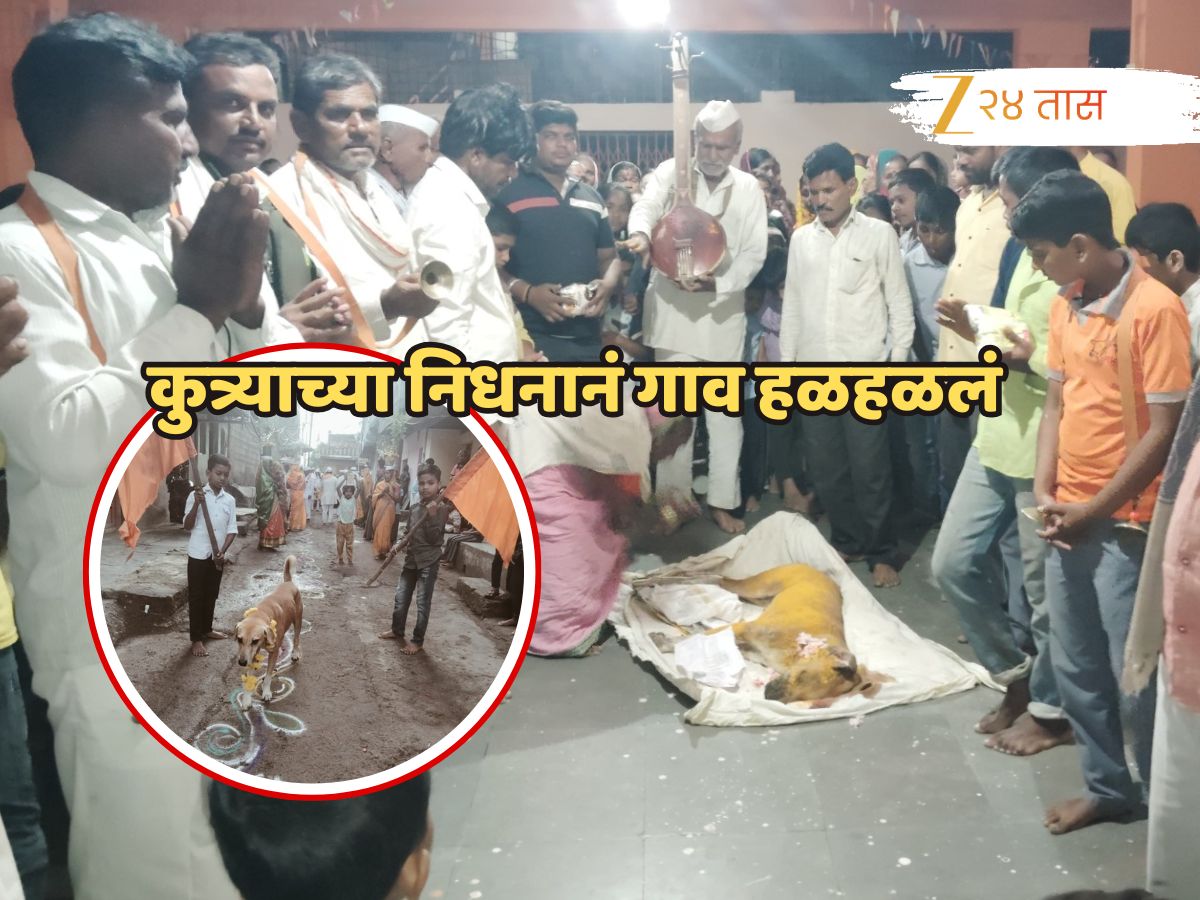 Dog started chanting Harinama and gave his last farewell to the sound of the Talamrida Marathi News