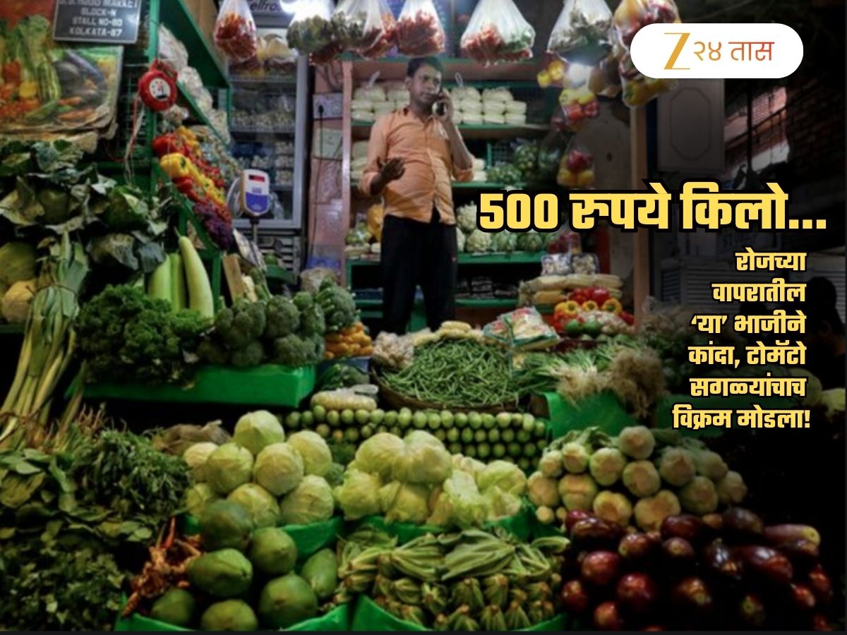 500 रुपये किलो दर… रोजच्या वापरातील ‘या’ भाजीने टोमॅटो, कांद्यालाही हरवलं; तुटवडा निर्माण होणार