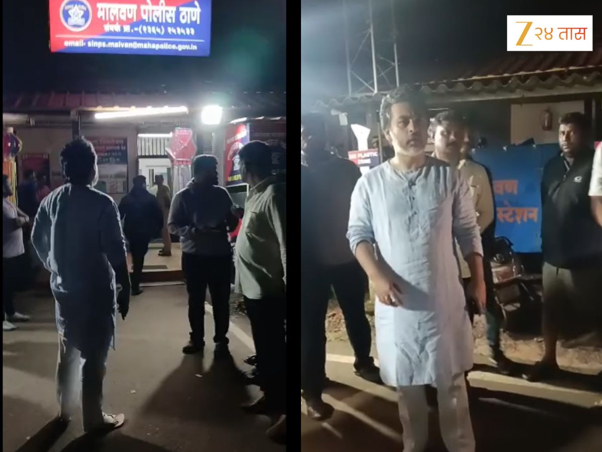 निलेश राणेंनी मालवणमध्ये पकडली पैशांनी भरलेली गाडी, मध्यरात्री 1.30 वाजता गाठलं पोलीस स्टेशन, VIDEO सकट दाखवला BJP चा संबंध