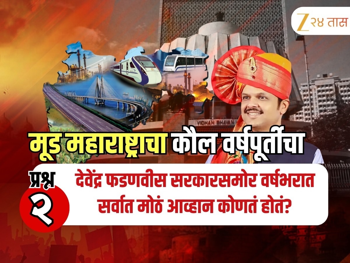 देवेंद्र फडणवीस सरकारसमोर वर्षभरात सर्वात मोठं आव्हान कोणतं होतं? लोकांनी सर्व्हेतून दिलं उत्तर