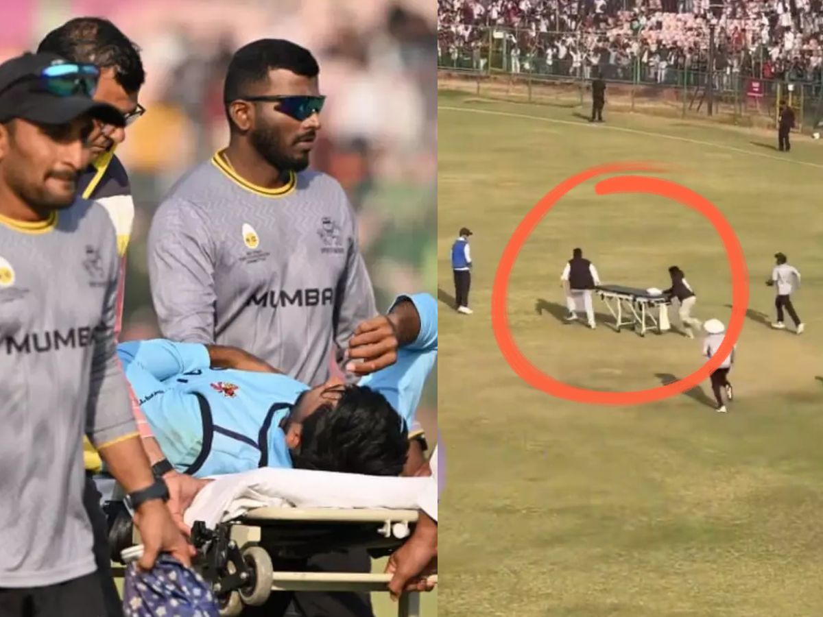 विजय हजारे ट्रॉफीमध्ये मोठा अपघात, स्टार खेळाडूला थेट स्ट्रेचरवरून रुग्णालयात नेलं, नेमकं काय घडलं? विजय हजारे ट्रॉफीमध्ये मोठा अपघात, स्टार खेळाडूला थेट स्ट्रेचरवरून रुग्णालयात नेलं, नेमकं काय घडलं?