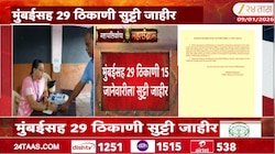 मुंबईसहीत महाराष्ट्रातील 29 ठिकाणी सुट्टी जाहीर! जाणून घ्या नेमकं कारण काय?