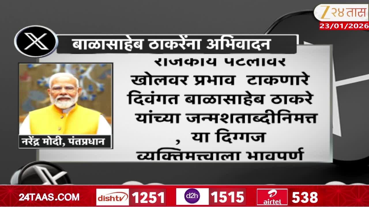 PM Modi Post On Balasaheb Thackeray