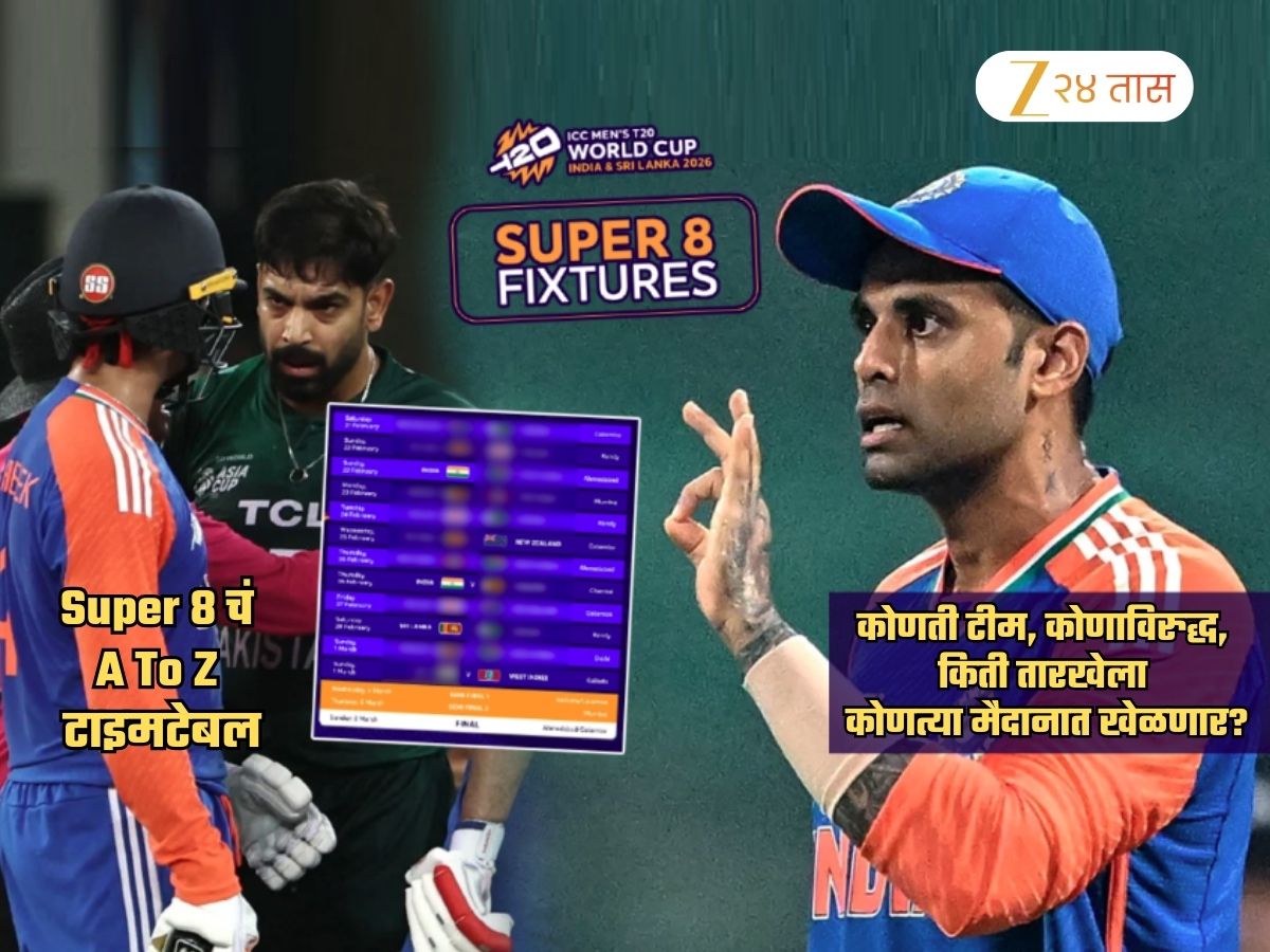 t20 world cup 2026 super 8 full a To z 12 matches schedule date time ...