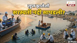 पौराणिक कथांमधील सरस्वती नदीचं प्रत्यक्ष अस्तित्वं सापडलं? प्रयागराजमधील संगमावर...