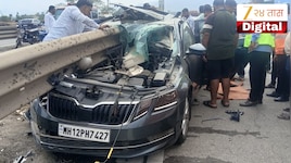 मुंबई-पुणे एक्स्प्रेस हायवेवर भीषण अपघात; पत्रा कापून प्रवाशांना काढलं बाहेर, 2 ठार
