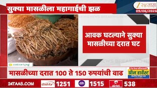 सुक्या मासळीला महागाईची झळ, मासळीच्या दरात 100 ते 150 रुपयांची वाढ