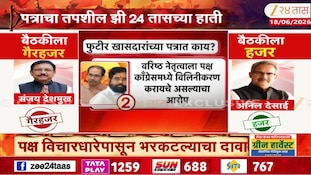VIDEO| बंडखोर खासदारांचं पत्र 'झी 24 तास'च्या हाती 