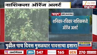 नाशिकमध्ये पुढील पाच दिवस जोरदार पावसाची शक्यता