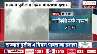 राज्यात पुढील 4 दिवस मुसळधार पावसाचा इशारा