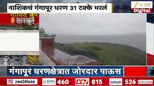 जोरदार पावसामुळे नाशिकचं गंगापूर धरण 31% भरलं