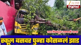 शाळेच्या बसवर कोसळले झाड; सहा वर्षीय चिमुकलीचा मृत्यू, हृदय पिळवटून टाकणारी घटना!