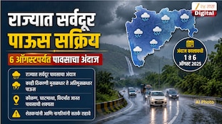 राज्यात सर्वदूर पाऊस सक्रिय, 6 ऑगस्टपर्यंत पावसाचा अंदाज