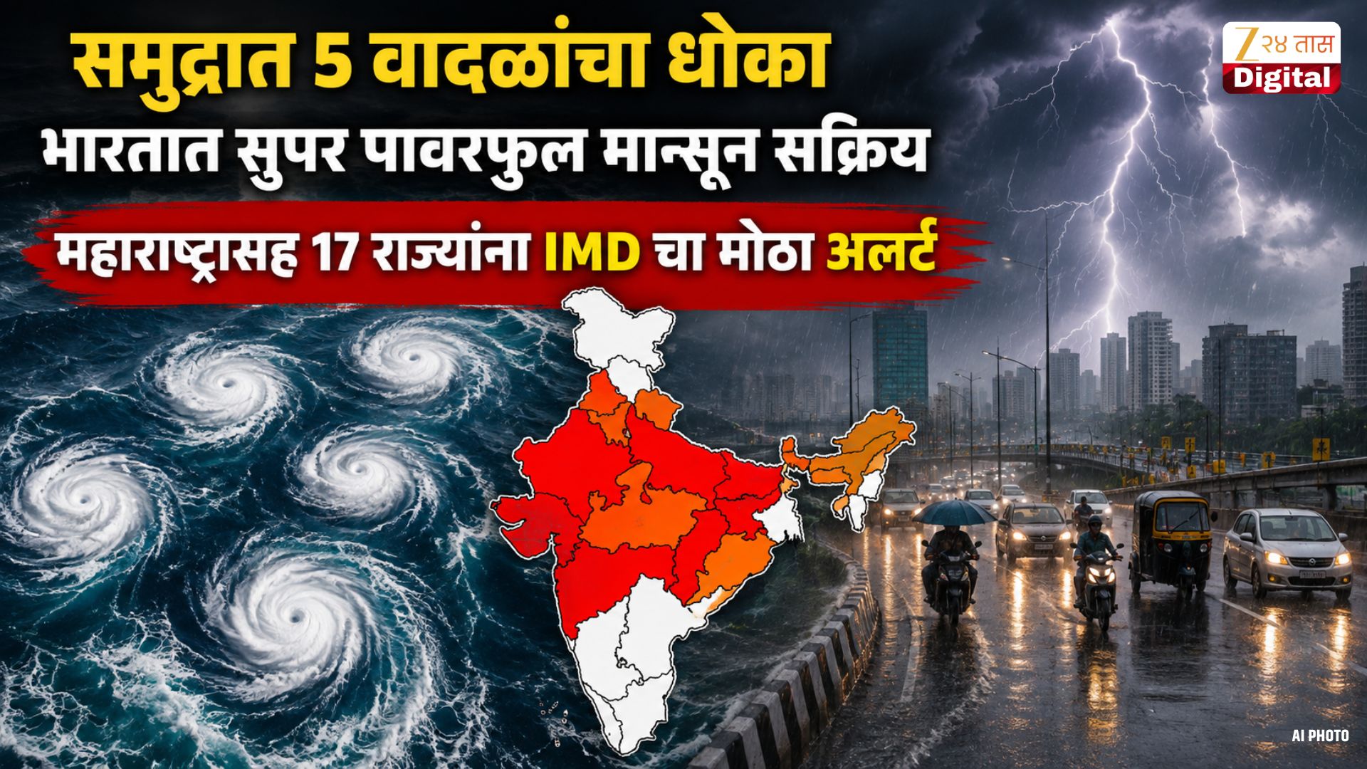 मान्सून सक्रिय; महाराष्ट्रात पावसाचा जोर ओसरला