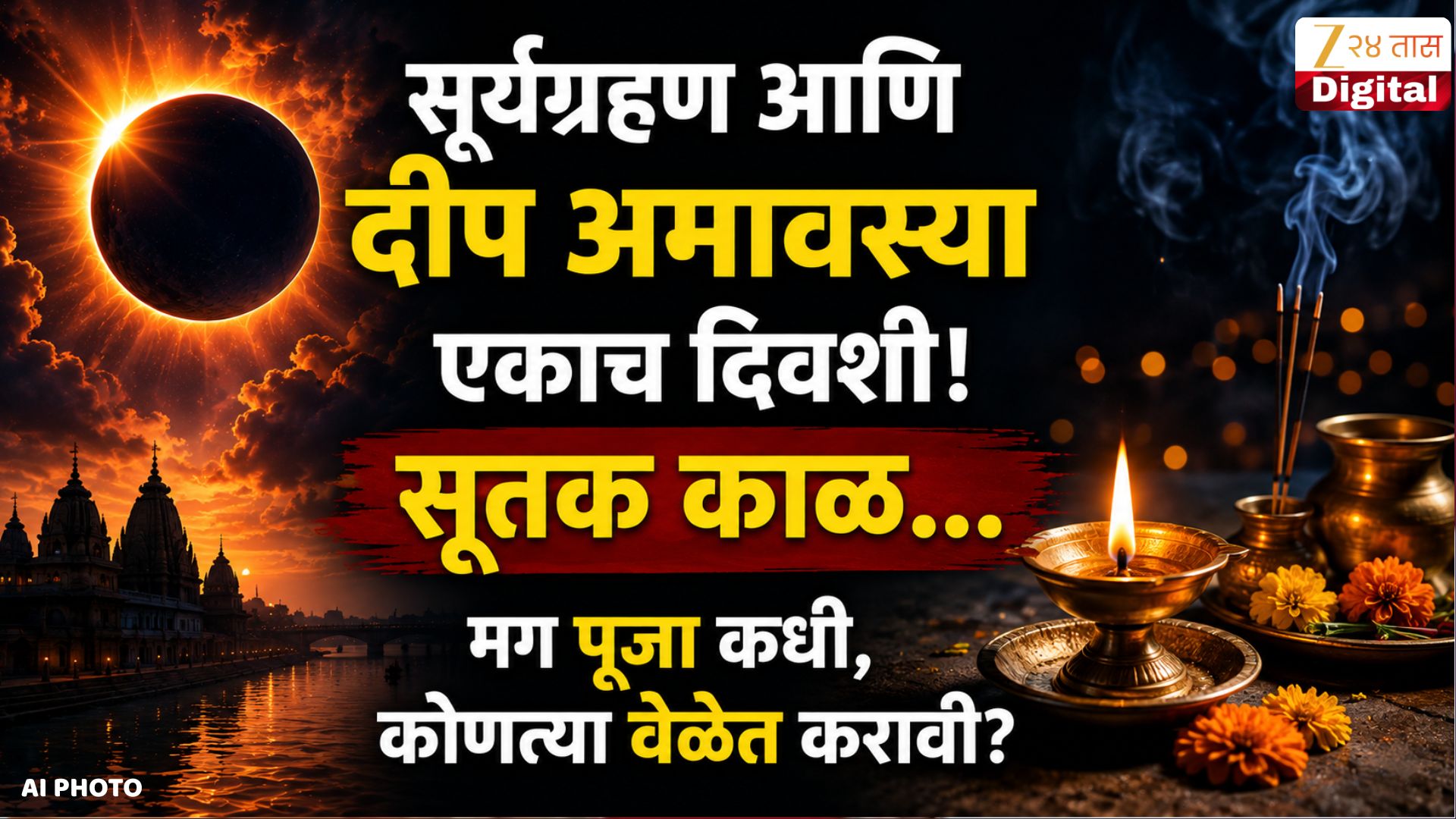दीप अमावस्या आणि सूर्यग्रहण एकाच दिवशी; सूतक काळ नाही