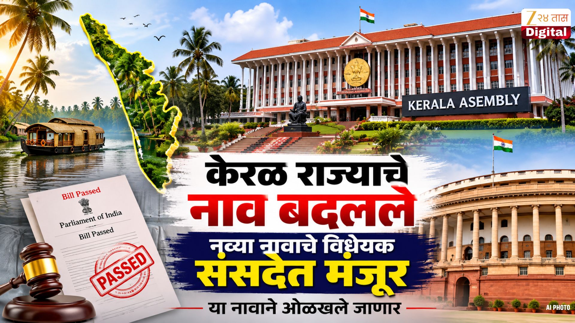 केरळचे नाव बदलून 'केरलम' करणारे विधेयक लोकसभेत मंजूर