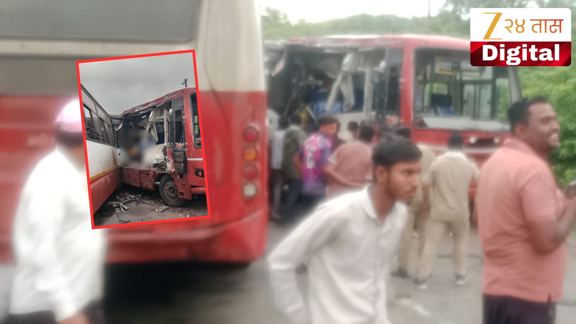 रेणावी घाटात एसटी बस अपघात; दोन ठार, २८ जखमी