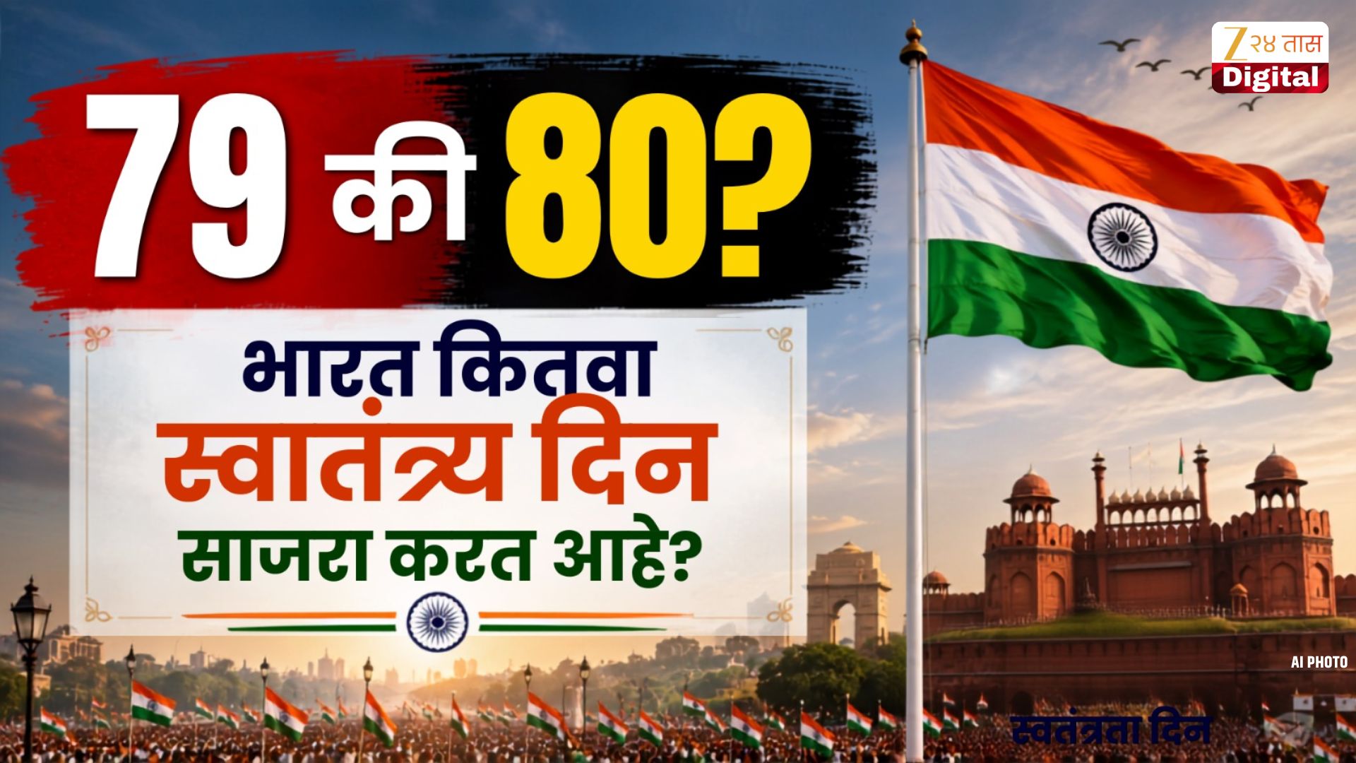 भारताचा ८० वा स्वातंत्र्यदिन उद्या, लाल किल्ल्यावर मोदींचे भाषण