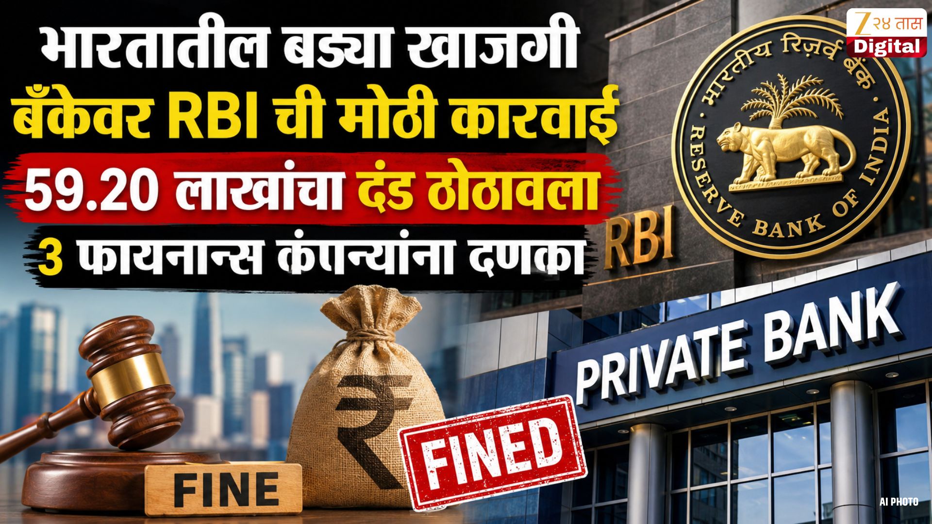 इंडसइंड बँकेसह 4 वित्तीय संस्थांवर RBI चा दंड