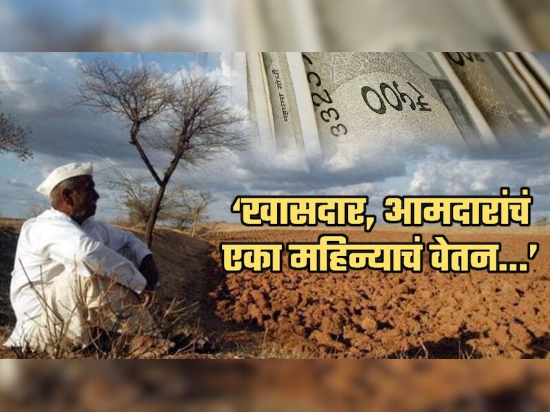 'आमच्या खासदार, आमदारांचं एका महिन्याचं वेतन शेतकऱ्यांना मदत म्हणून द्यावं' 