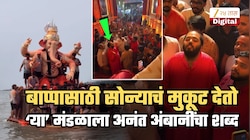 बाप्पाला सोन्याचं मुकूट 'Done!' 'या' मंडळाच्या मंडपातच अनंत अंबानींकडून घोषणा अन्... Viral Video पाहिला का?